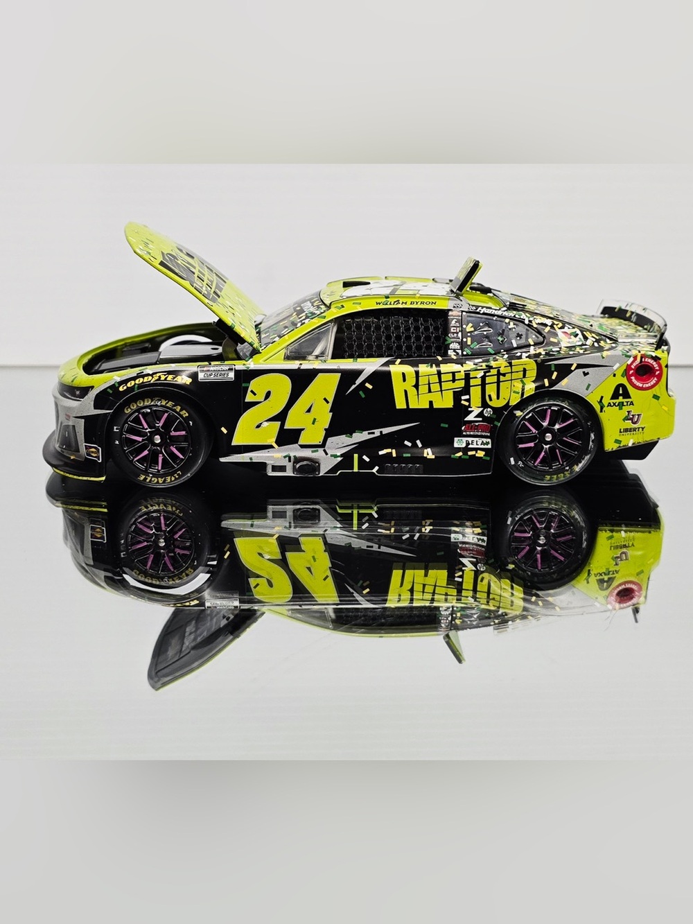 RAPTOR #24 Lime Green & Black Racing Car Print